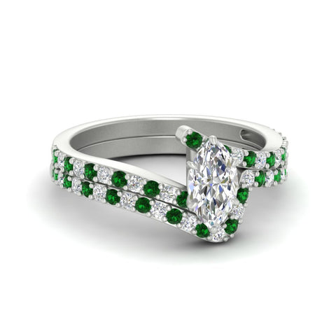 marquise-cut-diamond-wedding-ring-set-with-emerald-in-FDENS3007MQGEMGR-NL-WG