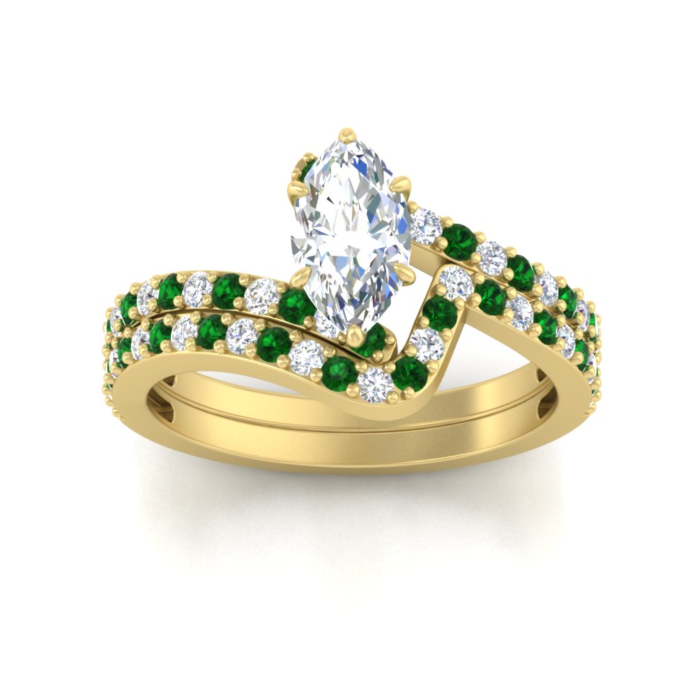 marquise-cut-diamond-wedding-ring-set-with-emerald-in-FDENS3007MQGEMGR-NL-YG