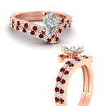 Load image into Gallery viewer, marquise-cut-diamond-wedding-ring-set-with-ruby-in-FDENS3007MQGRUDR-NL-RG
