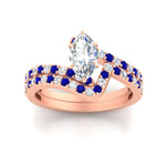 Load image into Gallery viewer, marquise-cut-diamond-wedding-ring-set-with-sapphire-in-FDENS3007MQGSABL-NL-RG
