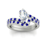 Load image into Gallery viewer, marquise-cut-diamond-wedding-ring-set-with-sapphire-in-FDENS3007MQGSABL-NL-WG
