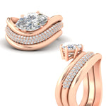 Load image into Gallery viewer, marquise-cut-dual-bands-with-wave-solitaire-ring-in-rose-gold-fdens11566mq-nl-rg-w3.jpg
