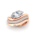 Load image into Gallery viewer, marquise-cut-dual-bands-with-wave-solitaire-ring-in-rose-gold-fdens11566mq-nl-rg-w3.jpg
