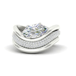 Load image into Gallery viewer, marquise-cut-dual-bands-with-wave-solitaire-ring-in-white-gold-fdens11566mq-nl-wg-w3.jpg
