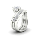 Load image into Gallery viewer, marquise-cut-dual-bands-with-wave-solitaire-ring-in-white-gold-fdens11566mq-nl-wg-w3.jpg
