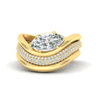 Load image into Gallery viewer, marquise-cut-dual-bands-with-wave-solitaire-ring-in-yellow-gold-fdens11566mq-nl-yg-w3.jpg
