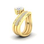Load image into Gallery viewer, marquise-cut-dual-bands-with-wave-solitaire-ring-in-yellow-gold-fdens11566mq-nl-yg-w3.jpg
