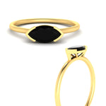 Load image into Gallery viewer, marquise-cut-east-west-black-diamond-ring-in-yellow-gold-fdenr11664mqgblackangle3-nl-yg.jpg