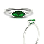 Load image into Gallery viewer, marquise-cut-east-west-emerald-ring-in-white-gold-fdenr11664mqgemgrangle3-nl-wg.jpg