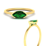 Load image into Gallery viewer, marquise-cut-east-west-emerald-ring-in-yellow-gold-fdenr11664mqgemgrangle3-nl-yg.jpg