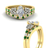 Load image into Gallery viewer, marquise-cut-emerald-celtic-two-tone-bridal-matching-set-in-yellow-gold-fdens2255mqgemgrangle3-nl-yg-ws4.jpg