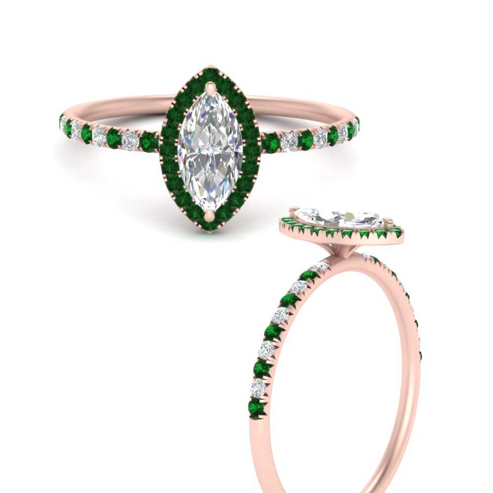 marquise-cut-emerald-halo-petite-engagement-ring-in-rose-gold-FD8523MQRGEMGRANGLE3-NL-RG