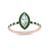 Load image into Gallery viewer, marquise-cut-emerald-halo-petite-engagement-ring-in-rose-gold-FD8523MQRGEMGRANGLE3-NL-RG