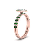 Load image into Gallery viewer, marquise-cut-emerald-halo-wedding-ring-set-in-rose-gold-FD8523MQGEMGR-NL-RG
