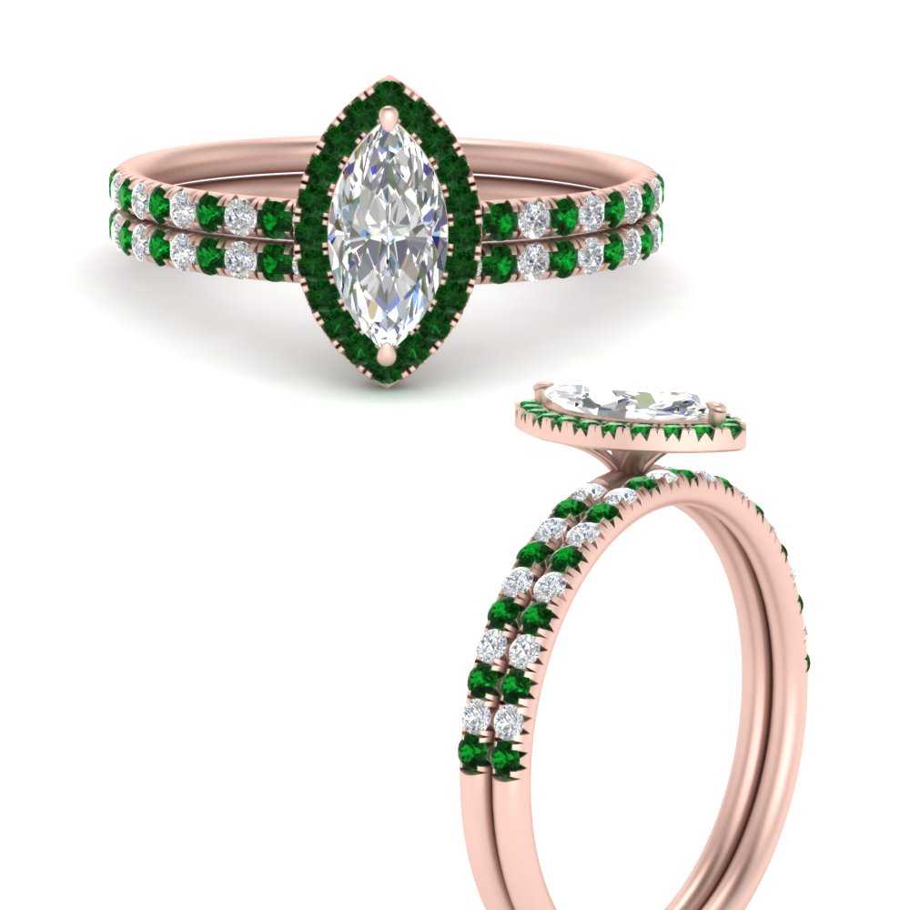 marquise-cut-emerald-halo-wedding-ring-set-in-rose-gold-FD8523MQGEMGR-NL-RG