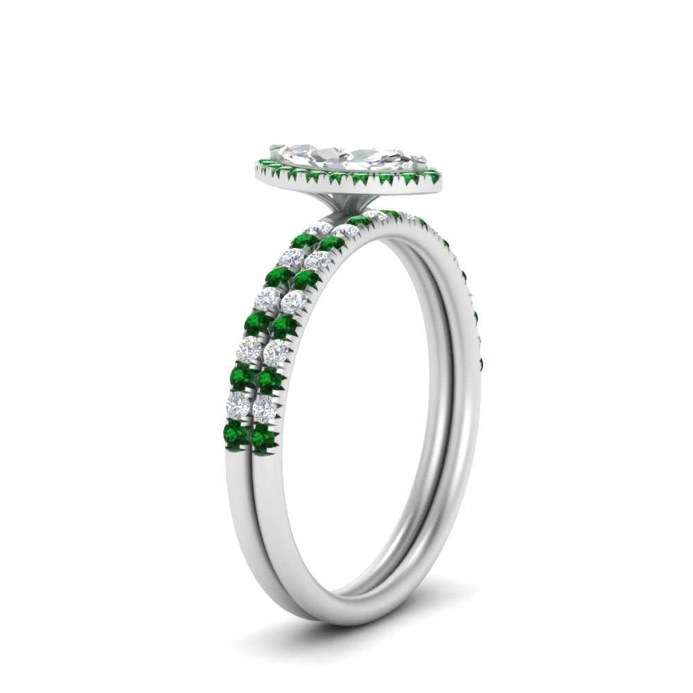 marquise-cut-emerald-halo-wedding-ring-set-in-white-gold-FD8523MQGEMGR-NL-WG