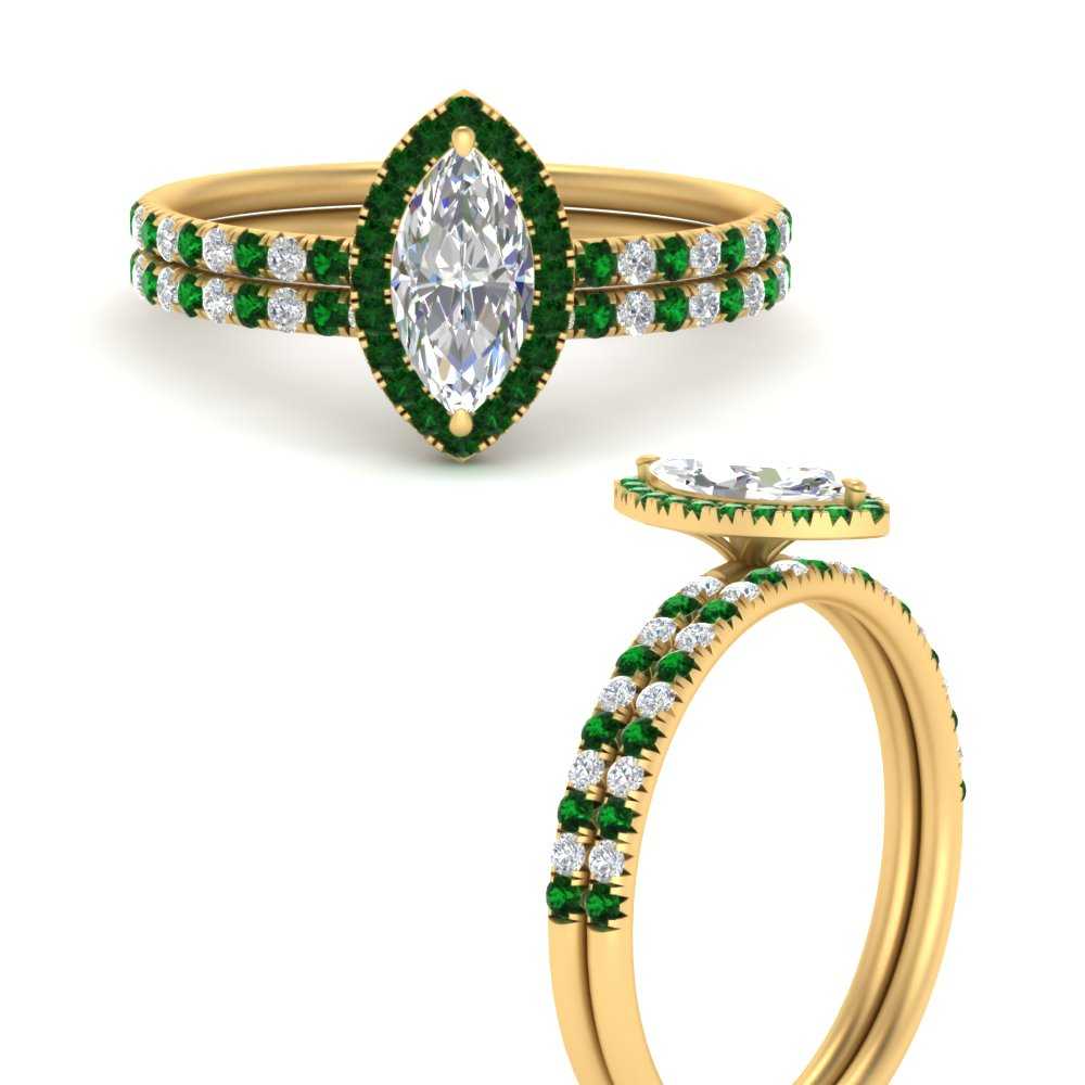 marquise-cut-emerald-halo-wedding-ring-set-in-yellow-gold-FD8523MQGEMGR-NL-YG