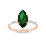 Load image into Gallery viewer, marquise-cut-emerald-hidden-halo-engagement-ring-in-rose-gold-FD9788MQRGEMGR-NL-RG.jpg

