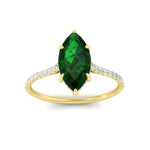 Load image into Gallery viewer, marquise-cut-emerald-hidden-halo-engagement-ring-in-yellow-gold-FD9788MQRGEMGR-NL-YG.jpg
