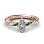 Load image into Gallery viewer, marquise-cut-emerald-twisted-vine-engagement-ring-in-rose-gold-FD9127MQRGEMGR-NL-RG
