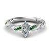 Load image into Gallery viewer, marquise-cut-emerald-twisted-vine-engagement-ring-in-white-gold-FD9127MQRGEMGR-NL-WG