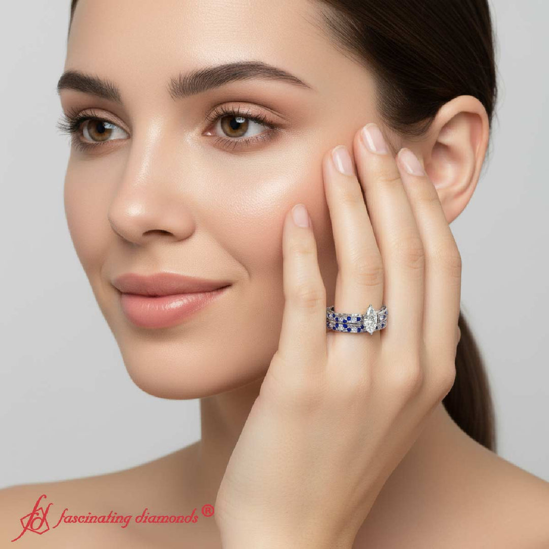 marquise-cut-filigree-wedding-set-with-sapphire-in-14k-white-gold-fdens3543