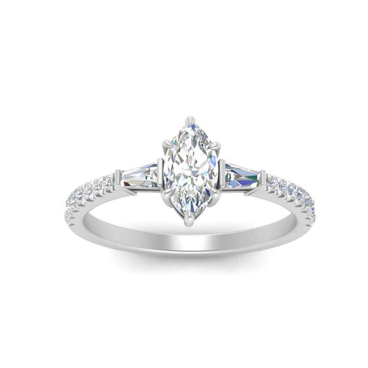Delicate Antique Pave Marquise Cut Diamond Ring