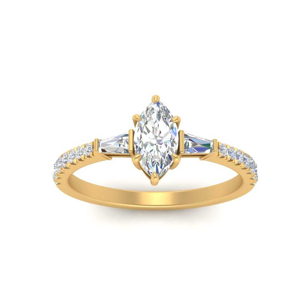 Delicate Antique Pave Marquise Engagement Ring