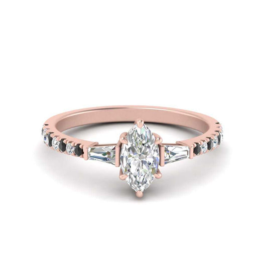 Delicate Antique Pave Marquise Cut Diamond Ring
