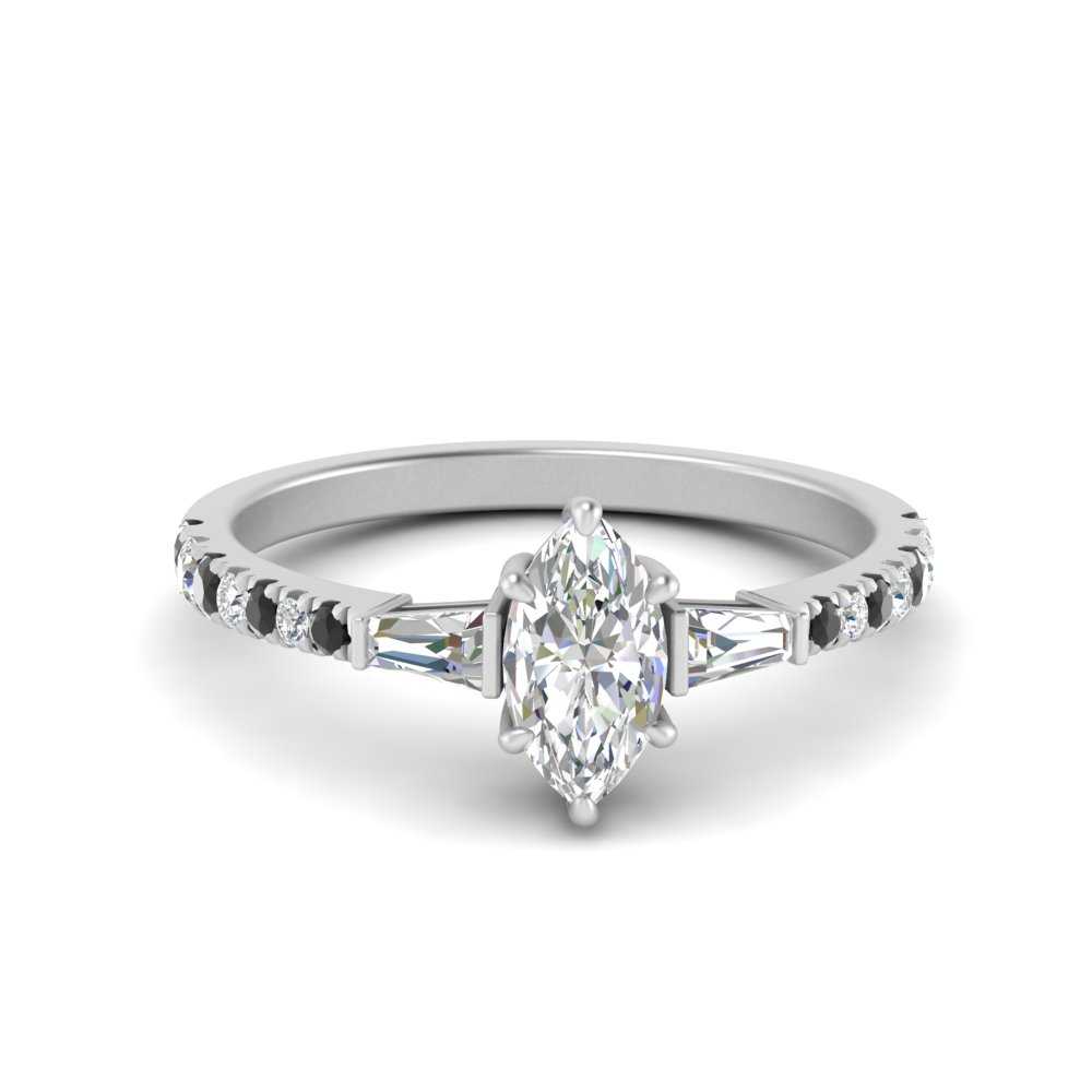 Delicate Antique Pave Marquise Engagement Ring