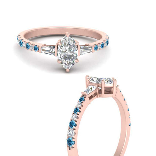 Delicate Antique Pave Marquise Cut Diamond Ring
