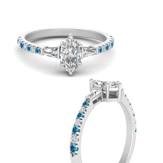Delicate Antique Pave Marquise Cut Diamond Ring