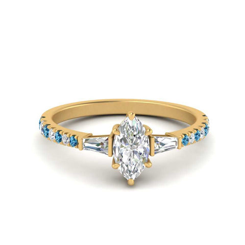 Delicate Antique Pave Marquise Engagement Ring