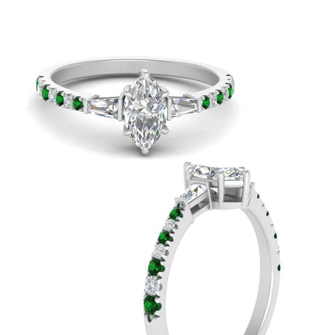 Delicate Antique Pave Marquise Cut Diamond Ring