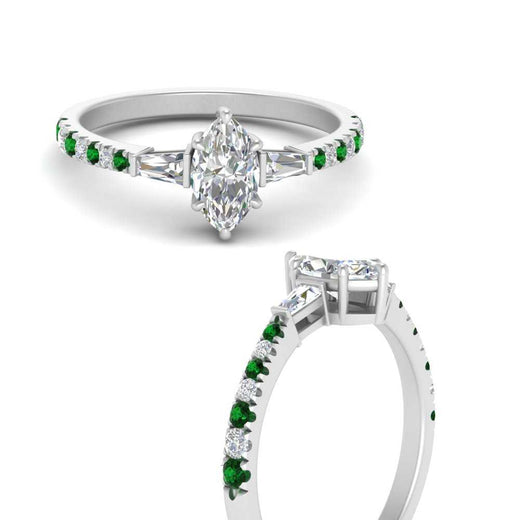 Delicate Antique Pave Marquise Cut Diamond Ring