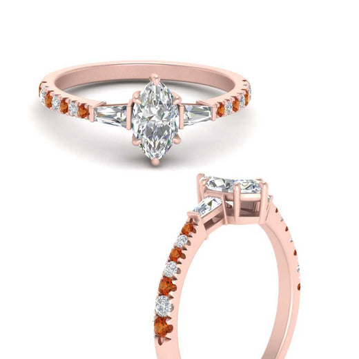 Delicate Antique Pave Marquise Cut Diamond Ring