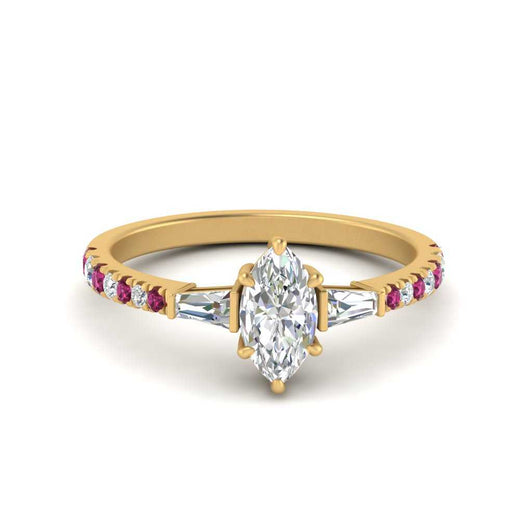 Delicate Antique Pave Marquise Cut Diamond Ring