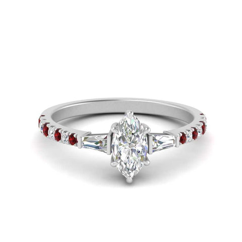 Delicate Antique Pave Marquise Engagement Ring