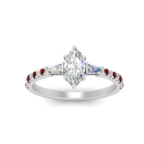 Delicate Antique Pave Marquise Engagement Ring