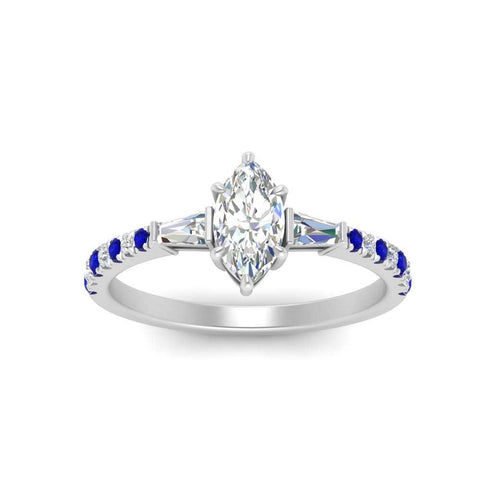 Delicate Antique Pave Marquise Engagement Ring