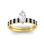 Load image into Gallery viewer, marquise-cut-french-pave-black-diamond-wedding-ring-set-in-yellow-gold-FD11408MQGBLACKANGLE5-NL-YG?v=1763104275