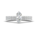 Load image into Gallery viewer, marquise-cut-french-pave-diamond-wedding-ring-set-in-white-gold-FD11408MQ-NL-WG_ca6f0ada-b197-4283-a8a8-e2b0881cc5be?v=1763104434

