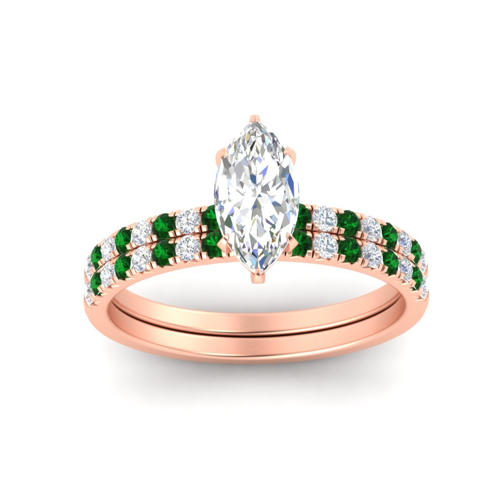 marquise-cut-french-pave-emerald-wedding-ring-set-in-rose-gold-FD11408MQGEMGRANGLE5-NL-RG?v=1763104275