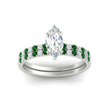Load image into Gallery viewer, marquise-cut-french-pave-emerald-wedding-ring-set-in-white-gold-FD11408MQGEMGRANGLE5-NL-WG_4386e395-e898-4835-80b3-c4b211517aa8?v=1763104434
