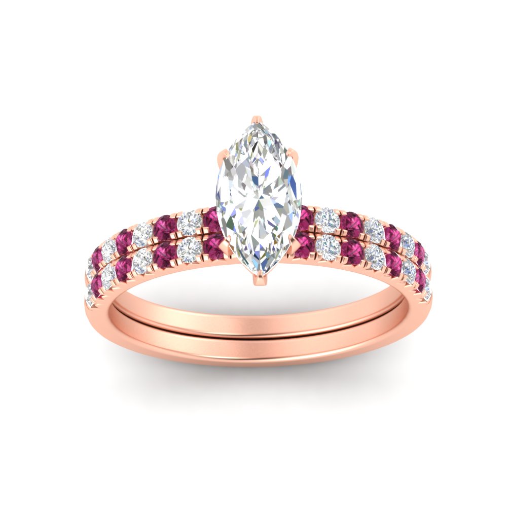 marquise-cut-french-pave-pink-sapphire-wedding-ring-set-in-rose-gold-FD11408MQGSADRPIANGLE5-NL-RG?v=1763104274