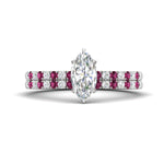 Load image into Gallery viewer, marquise-cut-french-pave-pink-sapphire-wedding-ring-set-in-white-gold-FD11408MQGSADRPI-NL-WG_b692f909-c869-45a7-9537-74aea6f2a730?v=1763104435
