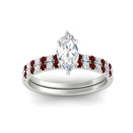 Load image into Gallery viewer, marquise-cut-french-pave-ruby-wedding-ring-set-in-white-gold-FD11408MQGRUDRANGLE5-NL-WG?v=1763104274