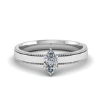Load image into Gallery viewer, Single Stone Marquise Cut Milgrain Engagement Ring

