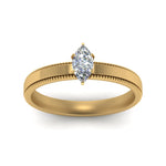 Load image into Gallery viewer, Single Stone Marquise Cut Milgrain Engagement Ring
