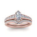 Thumbnail 2 - marquise-cut-graduated-channel-diamond-wedding-set-in-FD122866MQ-NL-RG